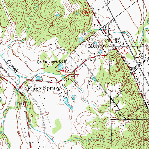 Topographic Map of Beech Grove Seminary (historical), KY