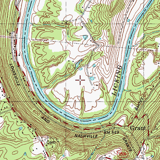 Topographic Map of Big Bend, KY