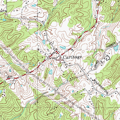 Topographic Map of Carthage Post Office (historical), KY