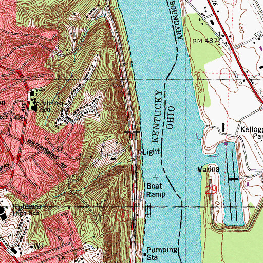 Topographic Map of Coal Haven (historical), KY