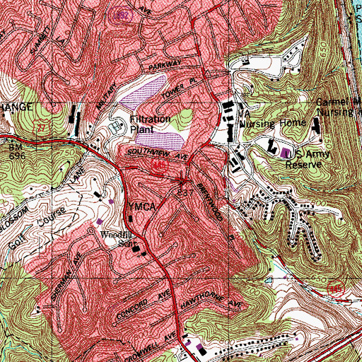 Topographic Map of Dale Post Office (historical), KY