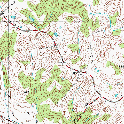 Topographic Map of Dry Ridge School (historical), KY