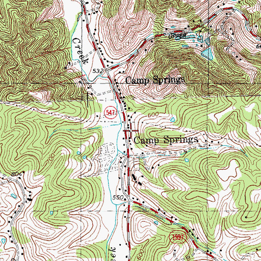 Topographic Map of Hayfield Post Office (historical), KY