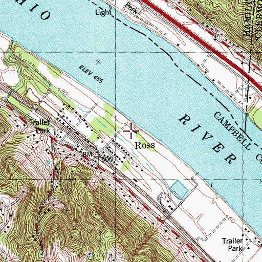 Topographic Map of Martz Playgrounds (historical), KY