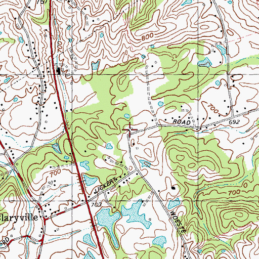 Topographic Map of Morris Chapel Methodist Episcopal Church (historical), KY