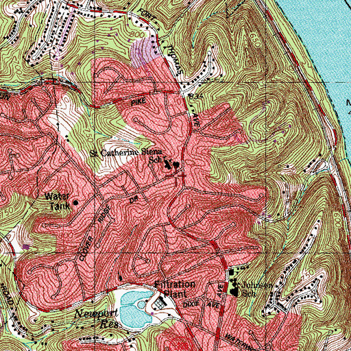 Topographic Map of Mount Pleasant School (historical), KY