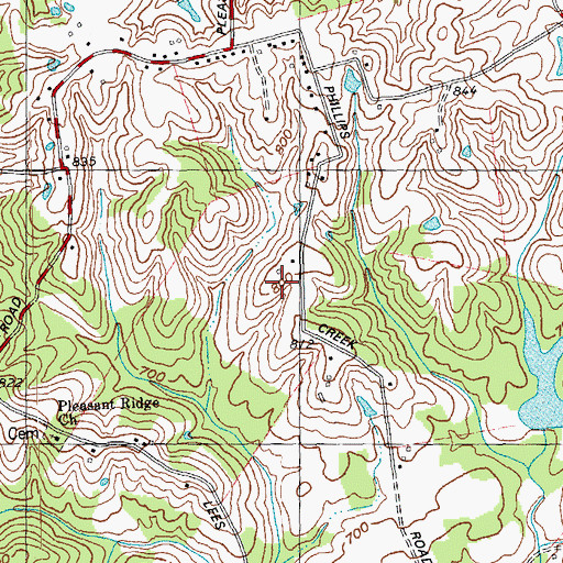 Topographic Map of Phillip Creek Ridge, KY