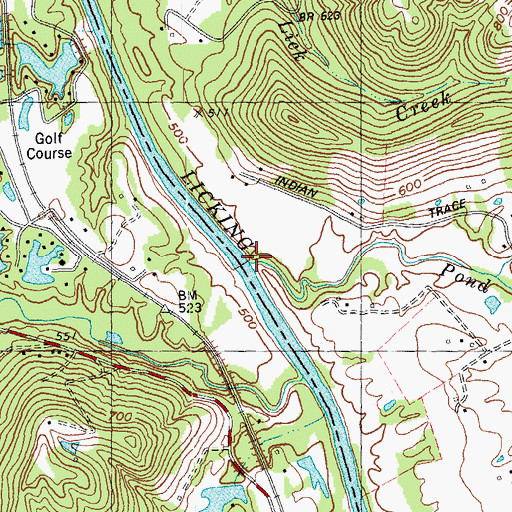 Topographic Map of Salisbury (historical), KY