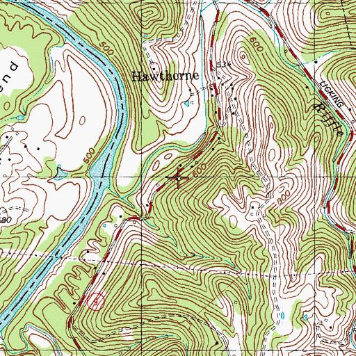 Topographic Map of School Number Fifty (historical), KY