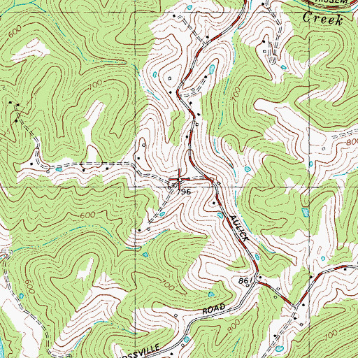 Topographic Map of Sugar Camp School (historical), KY