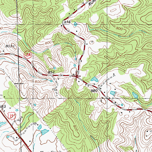 Topographic Map of Tibbatts Crossroads, KY
