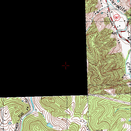 Topographic Map of Tug Fork (historical), KY