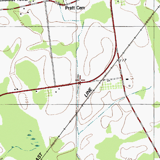 Topographic Map of Santee State Designated Tribal Statistical Area, SC