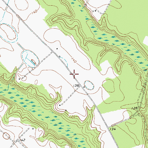 Topographic Map of Upper South Carolina Pee Dee State Designated Tribal Statistical Area, SC