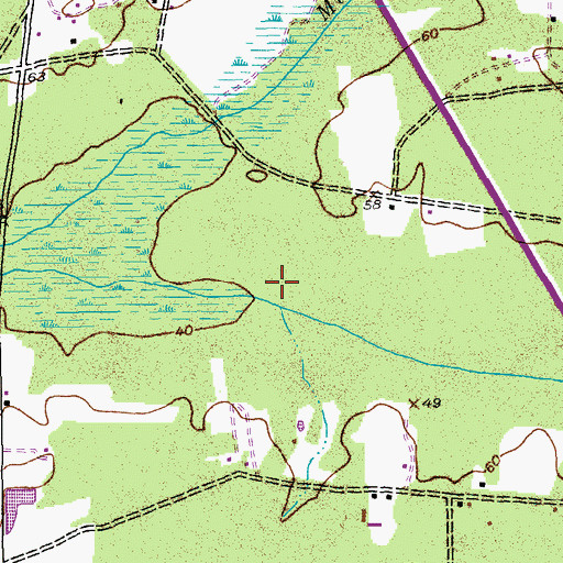 Topographic Map of Waccamaw State Designated Tribal Statistical Area, SC