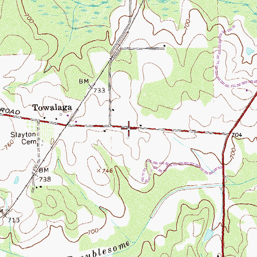 Topographic Map of Christ our Savior Lutheran Church, GA