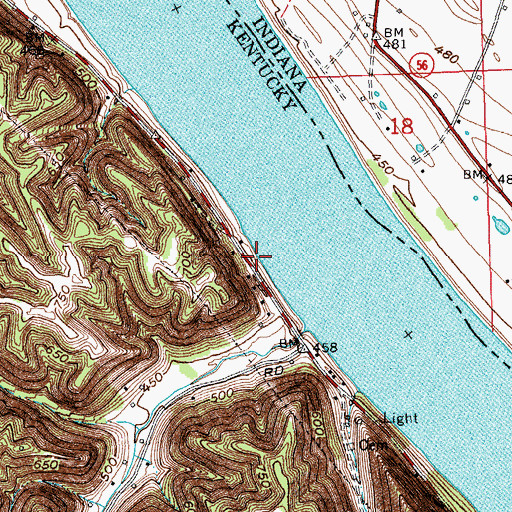 Topographic Map of Kings Landing (historical), KY