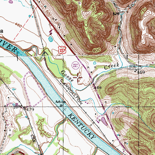 Topographic Map of Greenhill School (historical), KY
