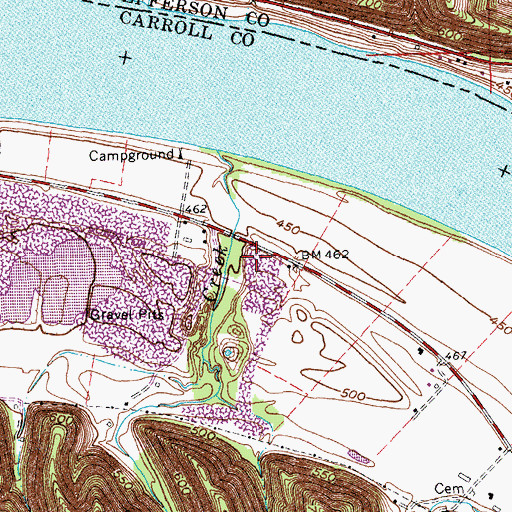Topographic Map of Hopewell Methodist Episcopal Church South (historical), KY