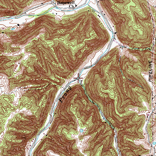 Topographic Map of Panther Run, KY