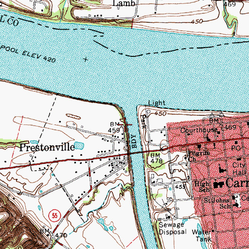 Topographic Map of Port William Ferry (historical), KY