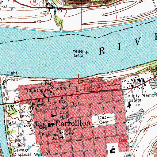 Topographic Map of Prestons Ferry (historical), KY
