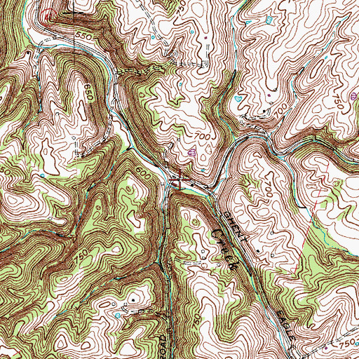 Topographic Map of Rockville (historical), KY
