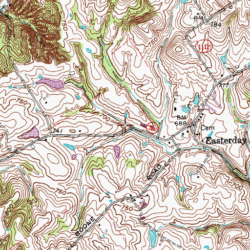 Topographic Map of School Number Eight (historical), KY