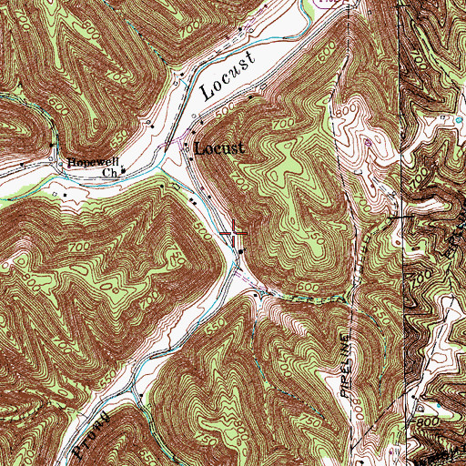 Topographic Map of School Number Nineteen (historical), KY