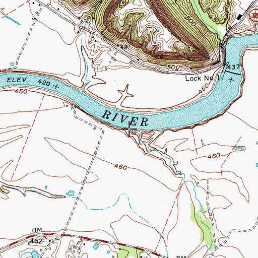 Topographic Map of Wickliffe Landing (historical), KY