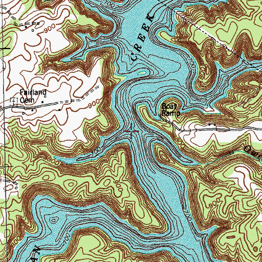 Topographic Map of Simpsons Branch, KY