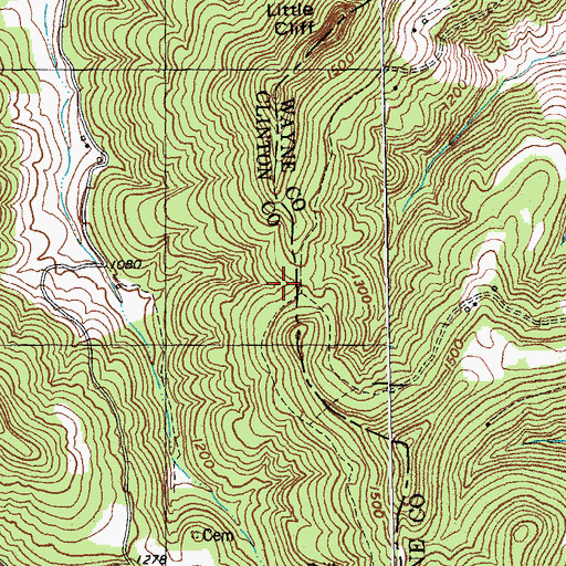 Topographic Map of The Blue Mud, KY