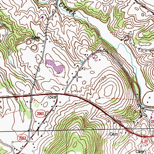 Topographic Map of Upchurch School (historical), KY