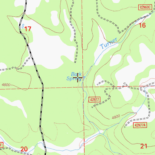 Topographic Map of Bark Spring, CA