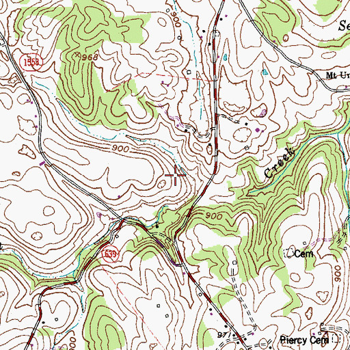 Topographic Map of Warinners Gas Well (historical), KY
