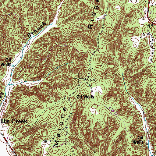 Topographic Map of Willis Creek School (historical), KY