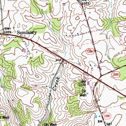 Topographic Map of Willow Grove School (historical), KY