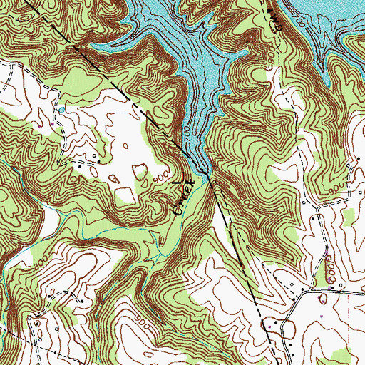 Topographic Map of Zenobia Post Office (historical), KY