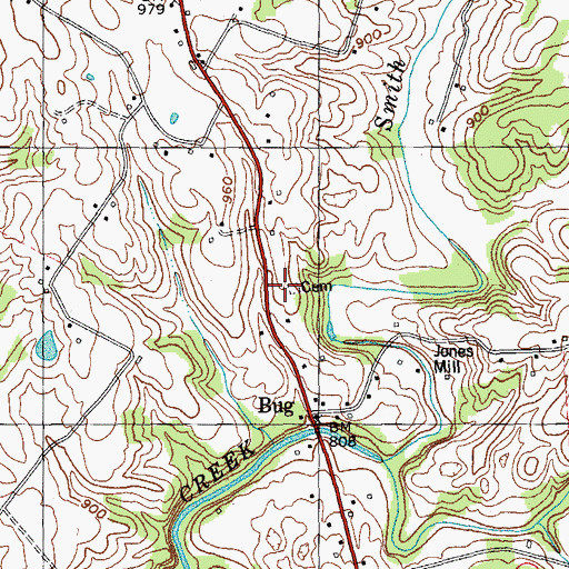 Topographic Map of Clinton Chapel Cemetery, KY