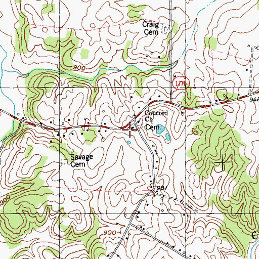 Topographic Map of Concord School (historical), KY