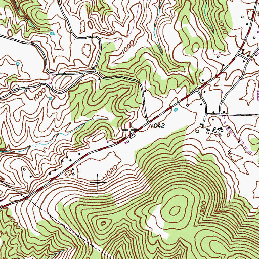 Topographic Map of Cumberland City School (historical), KY