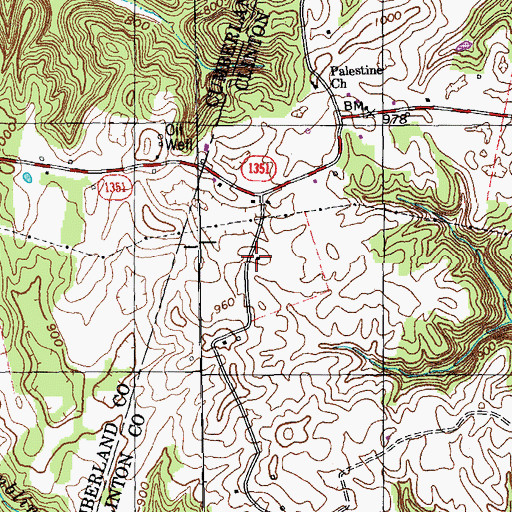 Topographic Map of Evans School (historical), KY