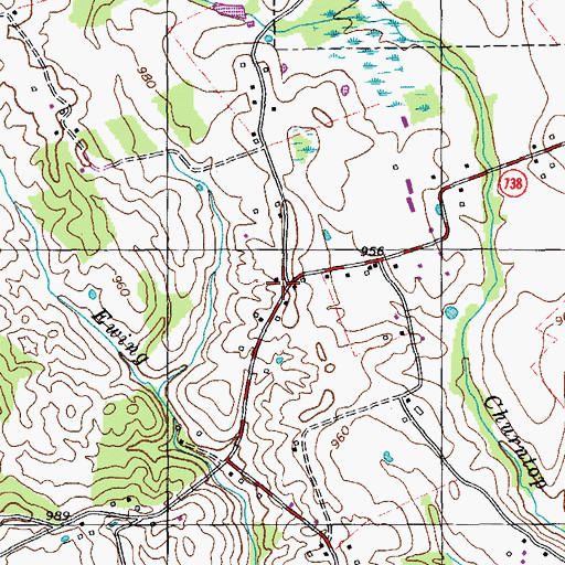 Topographic Map of Ewing School (historical), KY