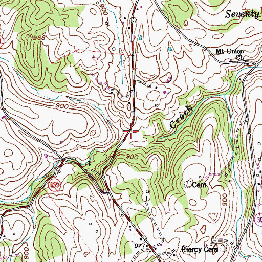 Topographic Map of Goodson Post Office (historical), KY