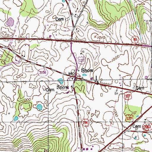 Topographic Map of Grahams Crossroads, KY