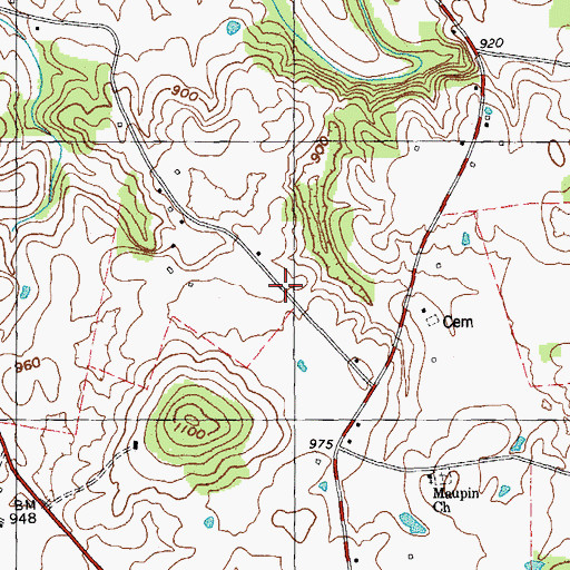 Topographic Map of Maupin School (historical), KY