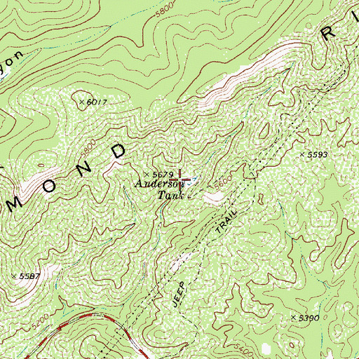 Topographic Map of Anderson Tank, AZ