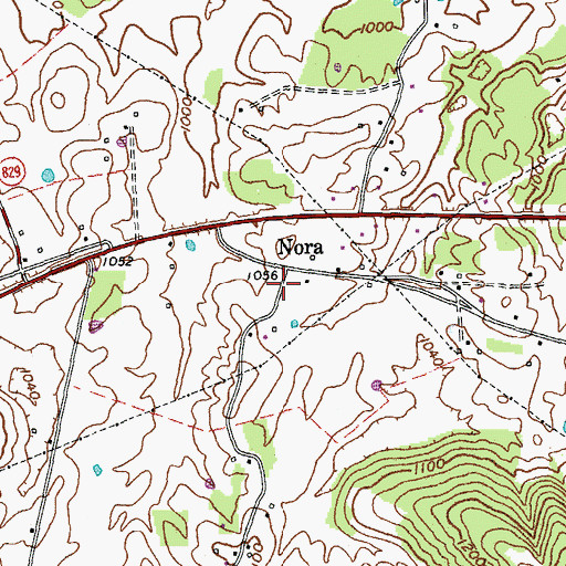Topographic Map of Number One School (historical), KY