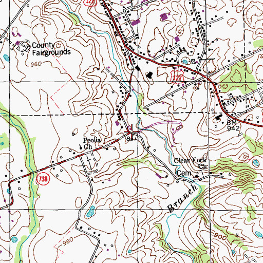 Topographic Map of Paoli Post Office (historical), KY