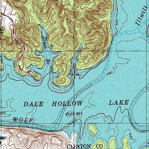 Topographic Map of Pierce Hollow, KY